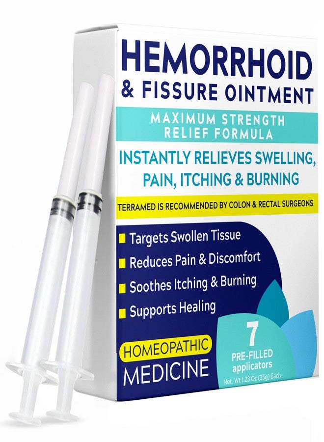 Terramed Just Think Comfort Hemorrhoid Treatment | Hemorrhoid Ointment | Hemorrhoid & Fissure Ointment | 7 Pre-Filled Applicators | Fast & Effective Relief | Reduces Swelling, Itching & Discomfort | Advanced Formula - Image 1